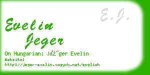 evelin jeger business card